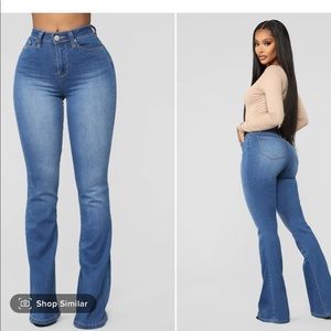 High waisted flare jeans